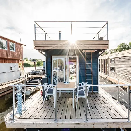 Hotel Tolles Tiny-Hausboot Guenter Mit Dachterrasse Hamburg Exterior foto